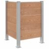 Mülltonnenzaun Braun 85 x 85 x 115 cm Aluminium und WPC