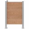 Mülltonnenzaun Braun 85 x 85 x 115 cm Aluminium und WPC