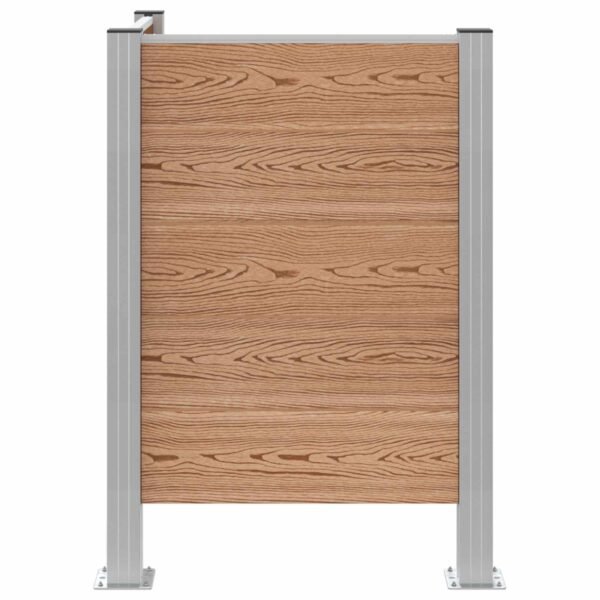 Mülltonnenzaun Braun 85 x 85 x 115 cm Aluminium und WPC