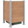 Mülltonnenzaun Braun 85 x 85 x 115 cm Aluminium und WPC