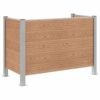 Mülltonnenzaun Braun 161 x 85 x 115 cm Aluminium und WPC