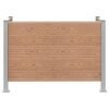 Mülltonnenzaun Braun 161 x 85 x 115 cm Aluminium und WPC