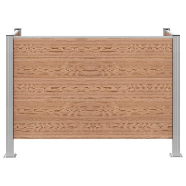 Mülltonnenzaun Braun 161 x 85 x 115 cm Aluminium und WPC