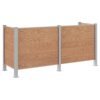 Mülltonnenzaun Braun 237 x 85 x 115 cm Aluminium und WPC