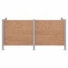 Mülltonnenzaun Braun 237 x 85 x 115 cm Aluminium und WPC