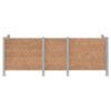Mülltonnenzaun Braun 315 x 85 x 115 cm Aluminium und WPC