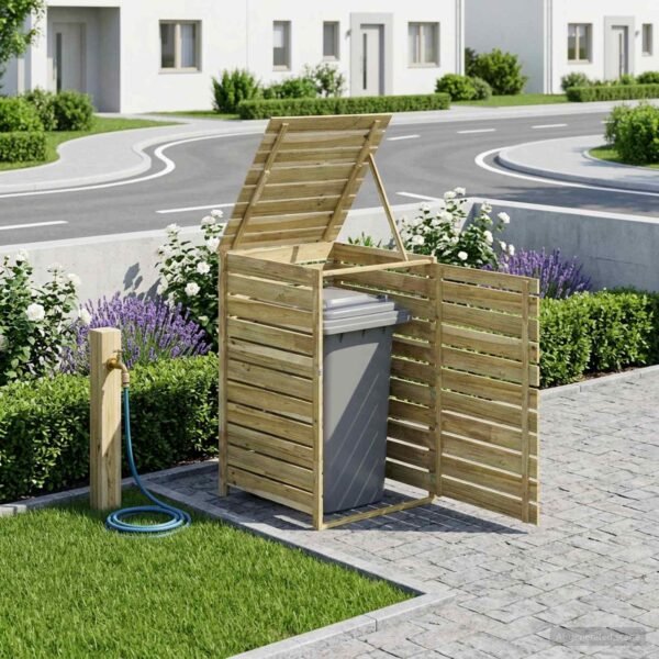 Mülltonnenbox für 1 Tonne 240 L Imprägniertes Kiefernholz